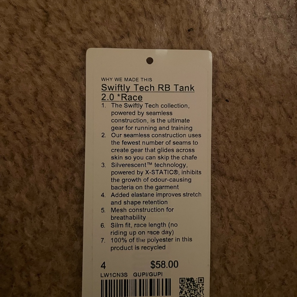 Pink Lululemon Swiftly Tech Racerback - Picture 3 of 3